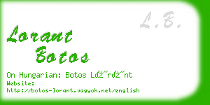 lorant botos business card